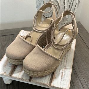 MICHAEL Michael Kors Tan Espadrille Wedges
